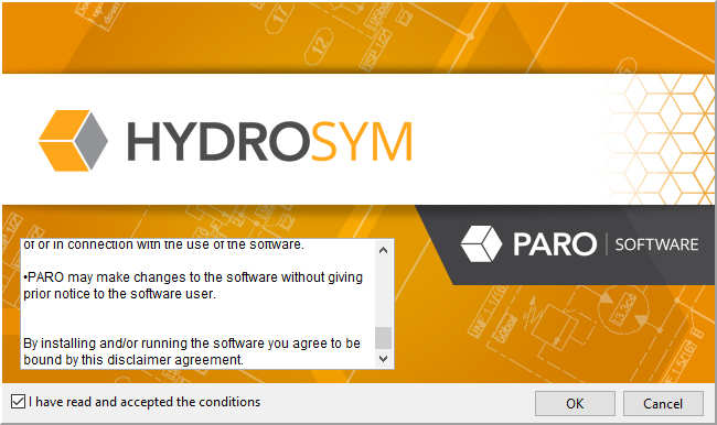 HydroSym Accept Disclaimer checked Screen