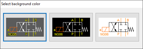 HydroSym “Select background color” dialog