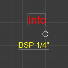 Part of HydroSym diagram with a single Port with port text and an attribute visible